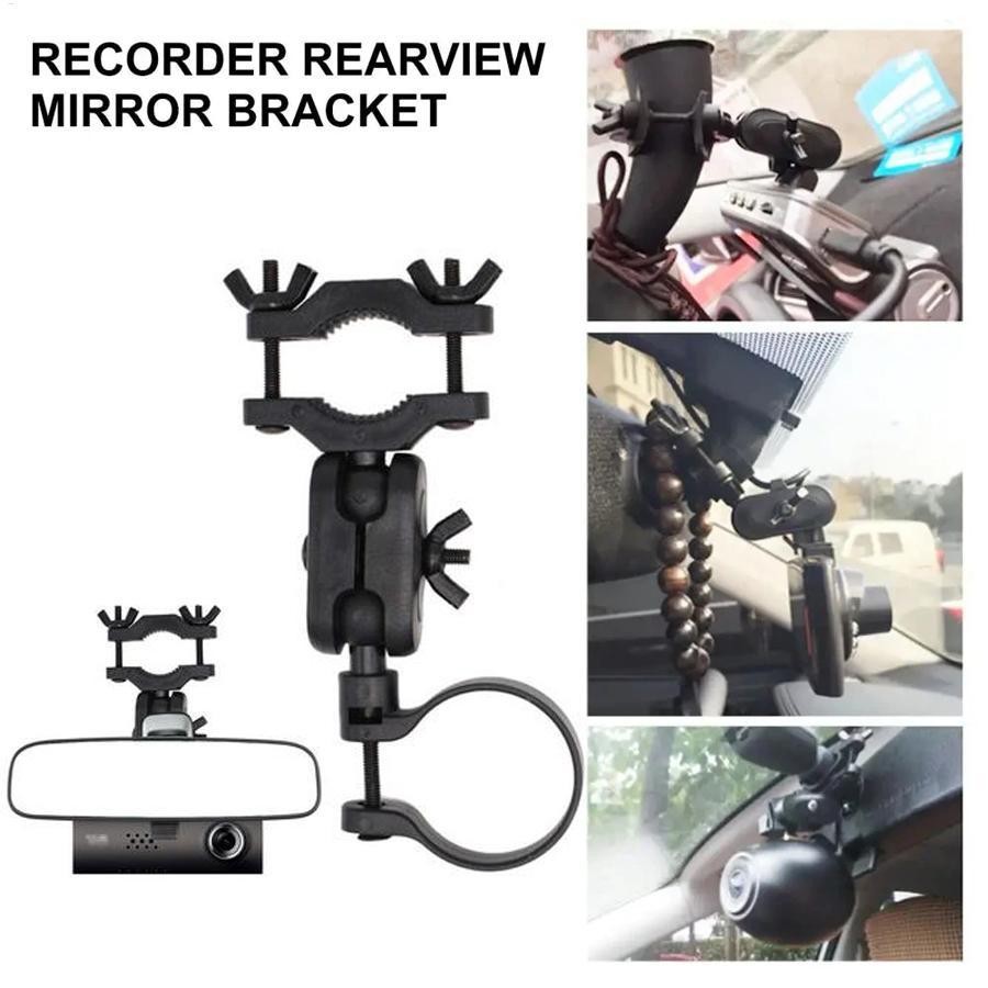 กระจกมองหลังรถยนต์บันทึกการขับขี่วงเล็บสําหรับ DVR Mount 360 องศาหมุนผู้ถือสนับสนุนรถ Rearview Cam ผู้ถือ yaenith
