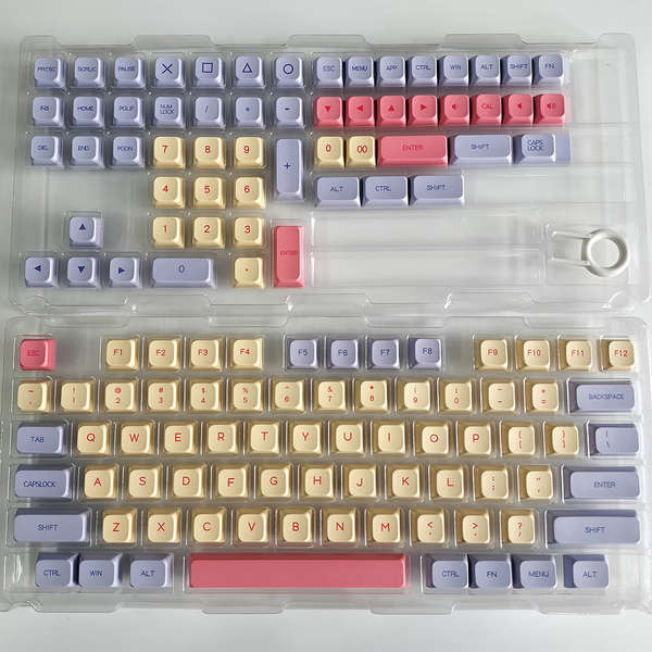 คีย์แคปไทย keycap คีย์แคป Marshmallow Keycap PBT Sublimation Keycap XDA น่ารักสูงสีชมพูภาษาอังกฤษ Ca