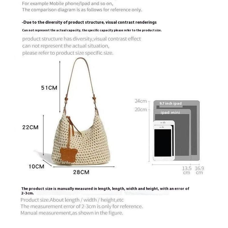 YADOU กระเป๋าผ้าระดับไฮเอนด์เฉพาะ Seaside Fashion กระเป๋าสะพายรุ่นเกาหลี