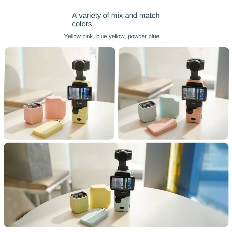 Dji OSMO Pocket 3 พิเศษ! Brdrc ปลอกซิลิโคนสีผสมดีไซน์เทรนด์สีผสมน้ําหนักเบาและกันฝุ่นพอดีมีสไตล์และราคา