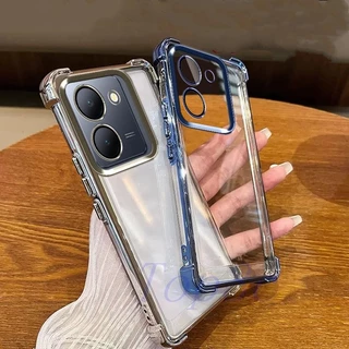 เคส Vivo Y36 5G Y27 5G เคสโทรศัพท์โปร่งใสป้องกันการตกสี่มุม SJDK