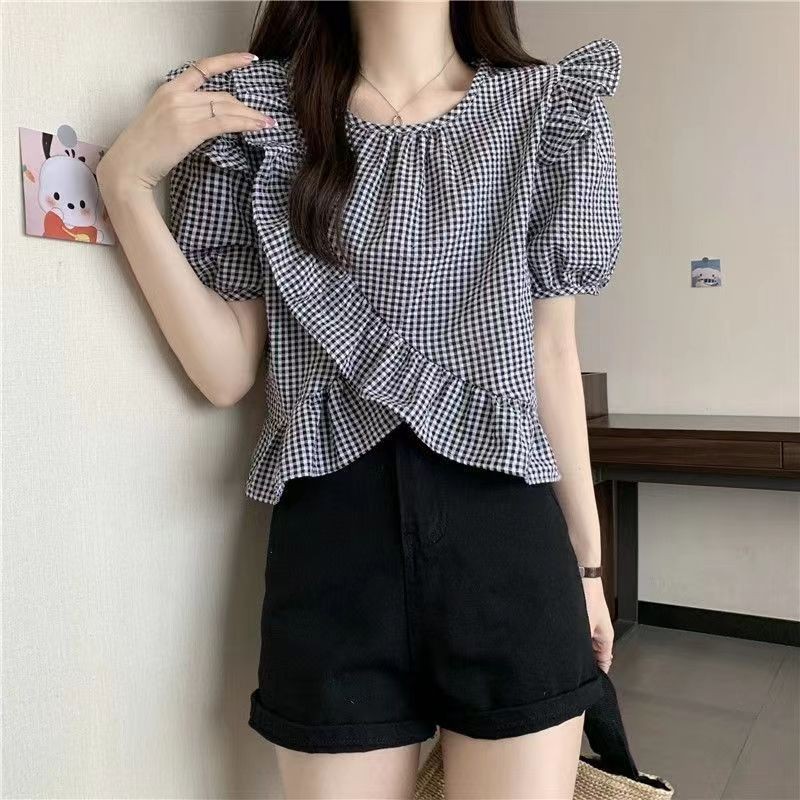 ส่งไวจากไทย⭐Summer⭐S-2XL เสื้อแขนสั้นผู้หญิงฤดูร้อนสั้น