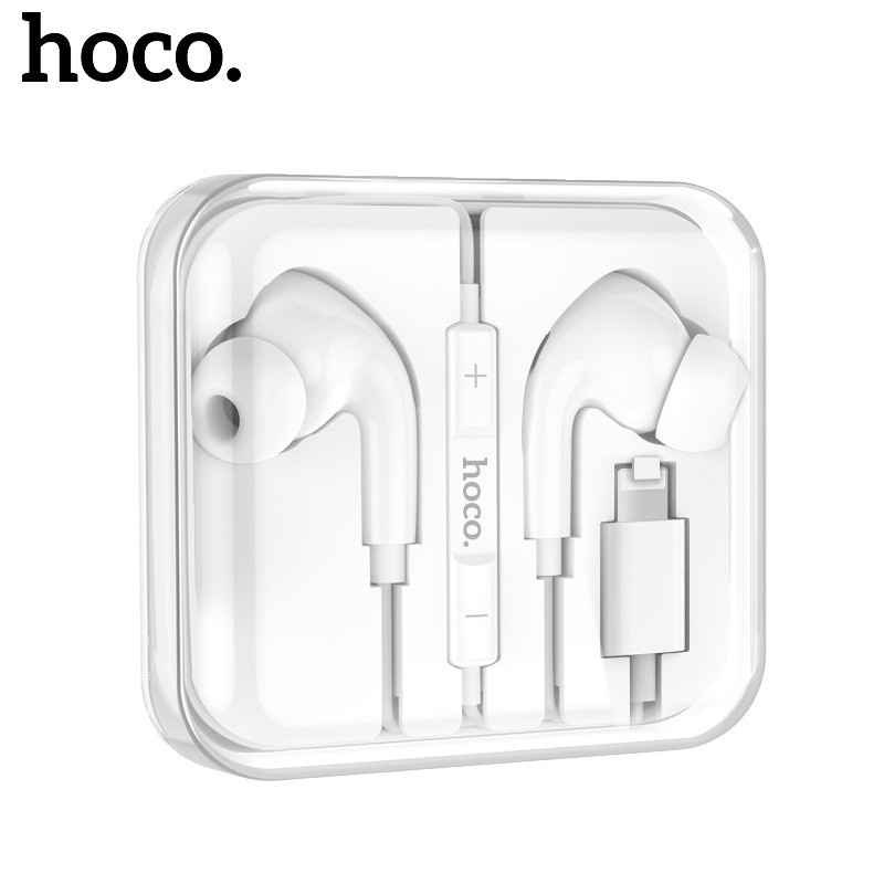 Hoco M111 Pro ชุดหูฟังแบบมีสายหูฟังชนิดใส่ในหูไมโครโฟนในตัว i*p*h ปลั๊กเสียงชุดหูฟังแบบมีสายดิจิตอลส