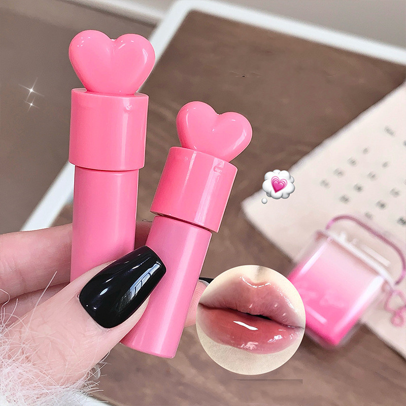 Gege Bear Love Headphones 2 ชิ้น Water Light Lip Glaze Mirror ลิปสติก
