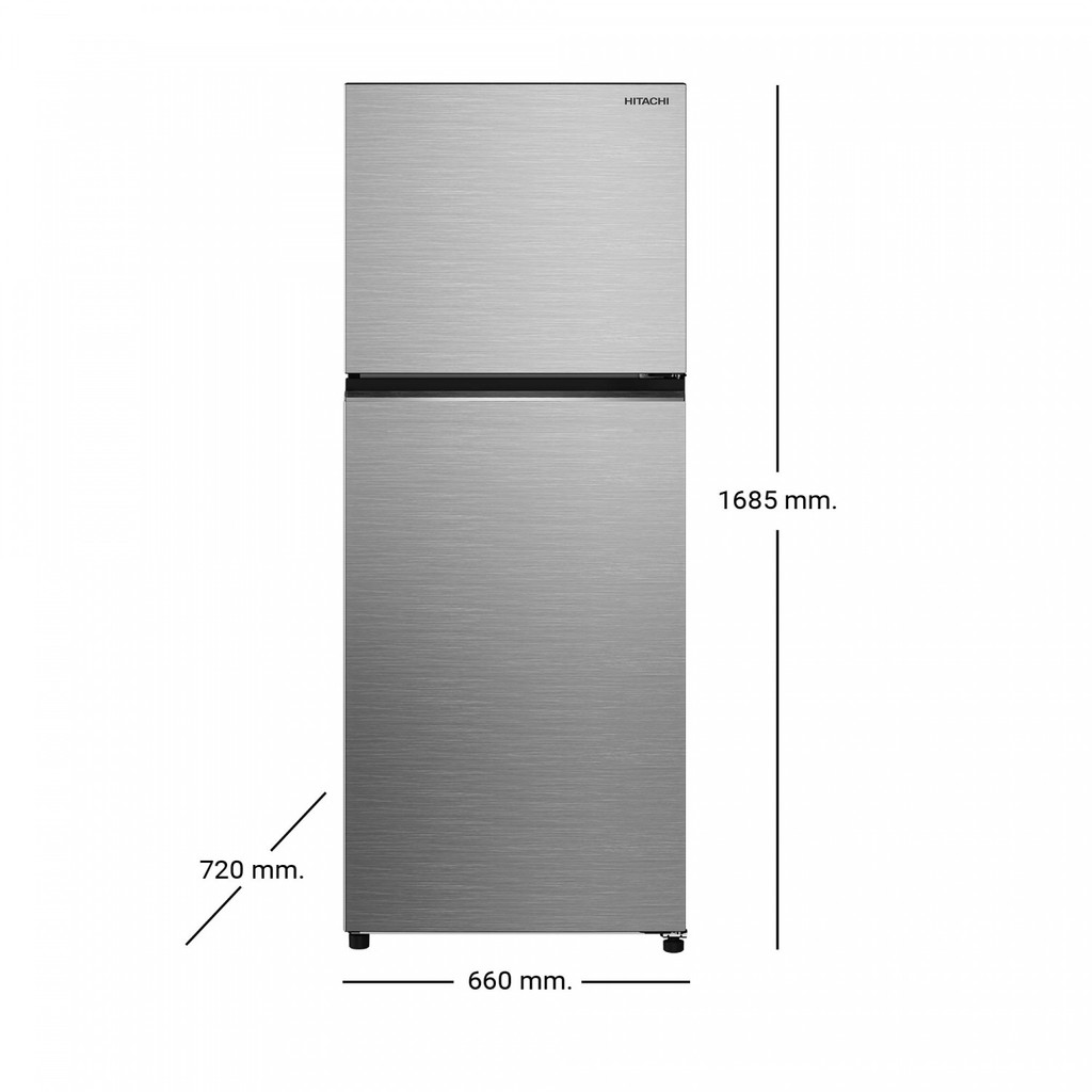 shophome468 HITACHI ตู้เย็น 2 ประตู 13.2 คิว HRTN6408SXTH ELEGANT INOX รับประกันของเเท้