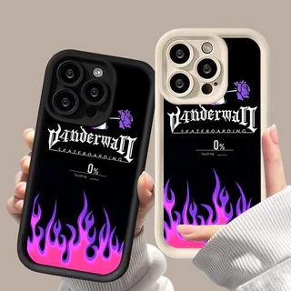 COD เคสไอโฟน 13 ภาพเปลวไฟสีม่วง Case for IPhone 13 12 6 7 8 Plus 14 15 16 Pro X XR XS XSMAX PROMAX SE2020 ส่งจากไทย