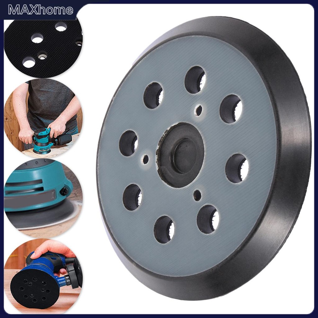 เปลี่ยน 5 "8 หลุมแผ่นขัด Pad สุ่ม Orbital Sander แผ่นกระดาษทราย Hook Loop Pad SHOPTKC4648