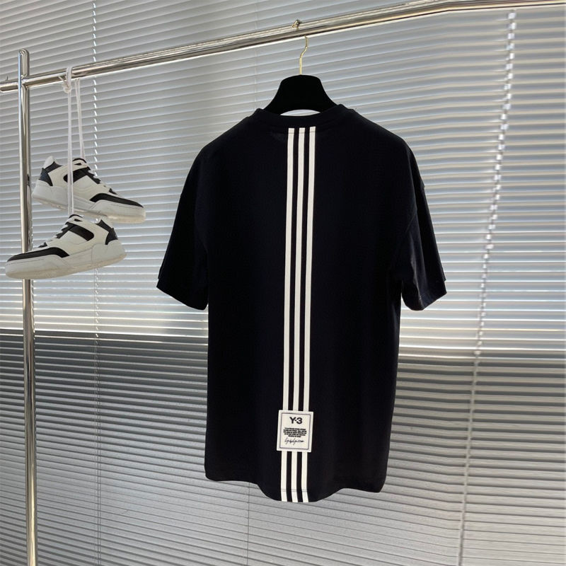 ย-3 ใหม่อินเทรนด์ยี่ห้อจดหมายพิมพ์ผู้ชายรอบคอแขนสั้นเสื้อยืดแบรนด์อินเทรนด์อเนกประสงค์หลวมอินเทรนด์ครึ่งแขนเสื้อ