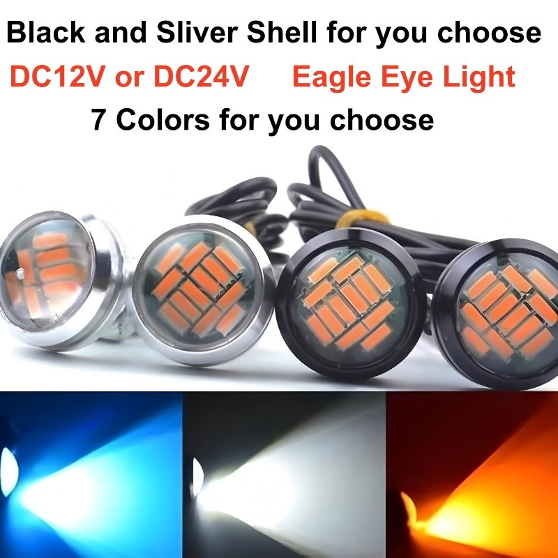 ไฟ LED 12V/24V นกอินทรี ดวงตา ติดตั้งง่าย ไฟวิ่งกลางวัน/ไฟถอย/ไฟเบรก/ไฟท้าย/ไฟเลี้ยว/ไฟสํารอง สําหรับรถยนต์/มอเตอร์ไซค์/รถบรรทุก/รถบ้าน/เรือ