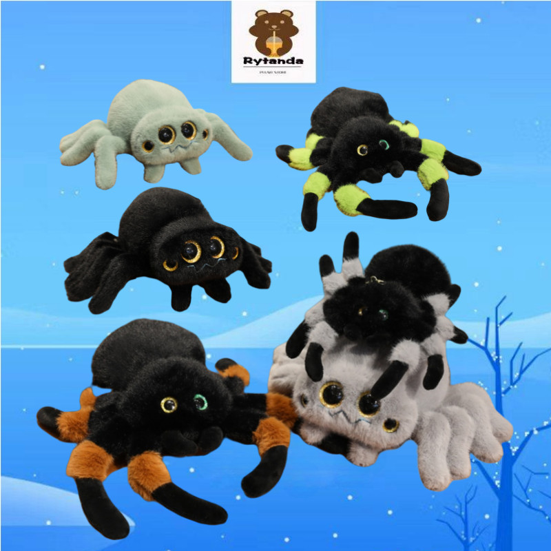 Lucas Spider ของเล่นตุ๊กตาน่ารัก Lucas Spider Plushie ตุ๊กตาจี้พวงกุญแจที่มีสีสัน Spider ตุ๊กตาของเล่น Home Desktop Decor ของเล่นเด็กนุ่มเพื่อนของขวัญวันเกิด Excahnge