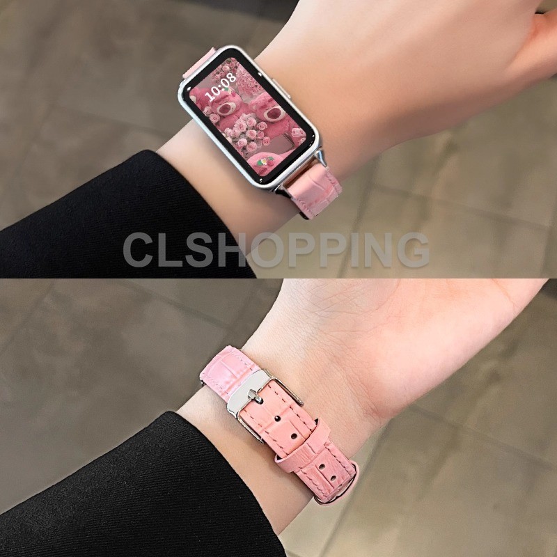 สายหนังแท้สําหรับhuawei Band 10 9 8 NFCนาฬิกาFit2 Fit3 GT 5pro 4 3 2 2pro 46 มม.42 มม.41 มม.43 มม.48 มม.สายนาฬิกาลายจระเข้สายรัดบุรุษเปลี่ยนสร้อยข้อมือ ราคา ถูกที่สุด ดีลบีเคเค รูปภาพหลัก