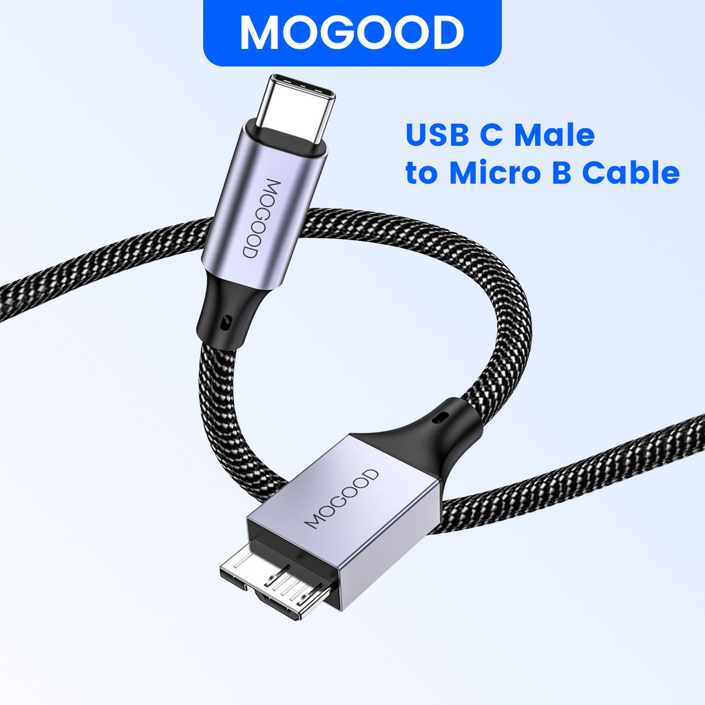 สาย MODOOG MicroB to C 3.0 [อลูมิเนียม] สาย CM to MicroB M [Nylon Braided] รองรับ Galaxy S5, Redmi 4