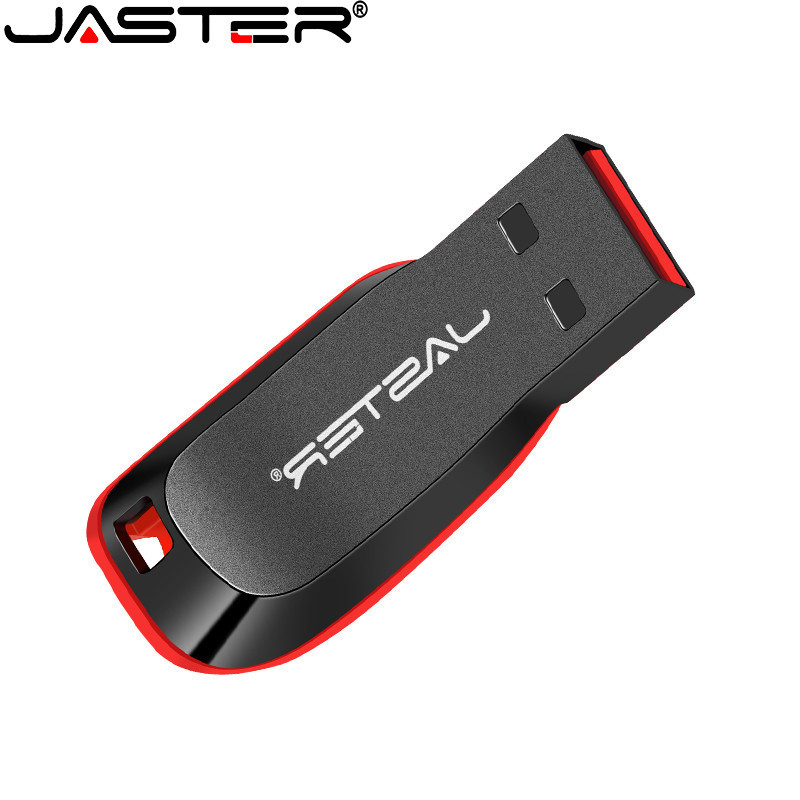 Jaster แฟลชไดรฟ์ปากกาขนาดเล็ก 4GB แฟลชไดรฟ์ USB พลาสติกสีดํา 8GB ฟรีพวงกุญแจดิสก์ U 16GB