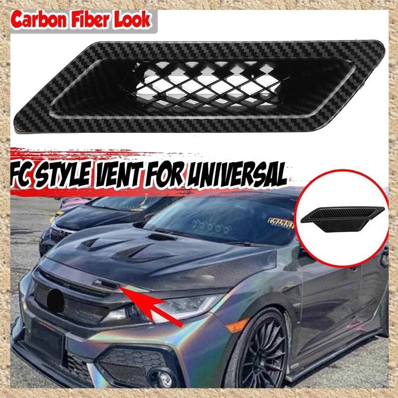 คาร์บอนไฟเบอร์ Universal รถกันชนหน้า Vent Air Out ตกแต่งสําหรับ Honda Civic Audi-A4 B8 Golf BMW-E90 