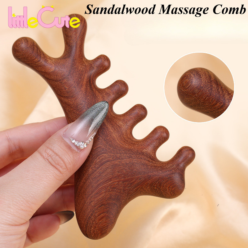 ไม้จันทน์นวดหวี-มือถือเมริเดียนขูดร่างกายหวี-ขูดร่างกายนวด-ไม้บําบัดขูดแผ่น-เครื่องมือความงามบนใบหน้า-ใบหน้าหนังศีรษะ กัว ชะอํา นวด