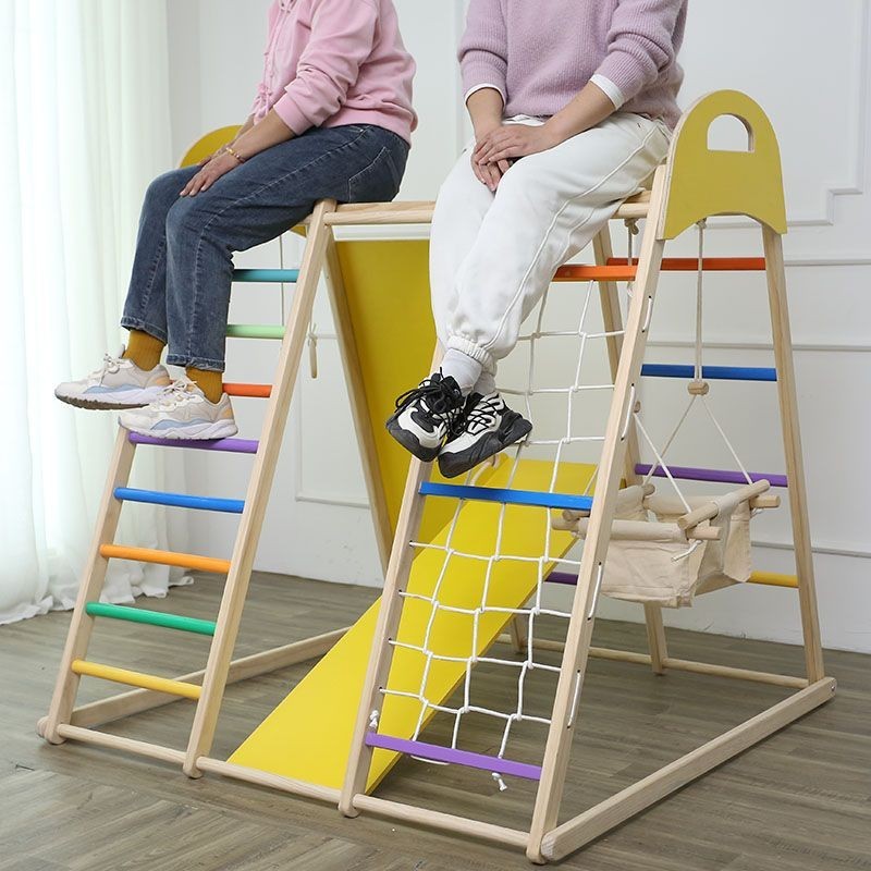 Gym Climbing Frame ชุดปีนป่าย สำหรับเด็ก ปีนป่ายไม้ ของเล่นเด็ก เสริมพัฒนาการ สร้างกล้ามเนื้อ 3-14 ขวบ ออกกำลังกลางแจ้ง
