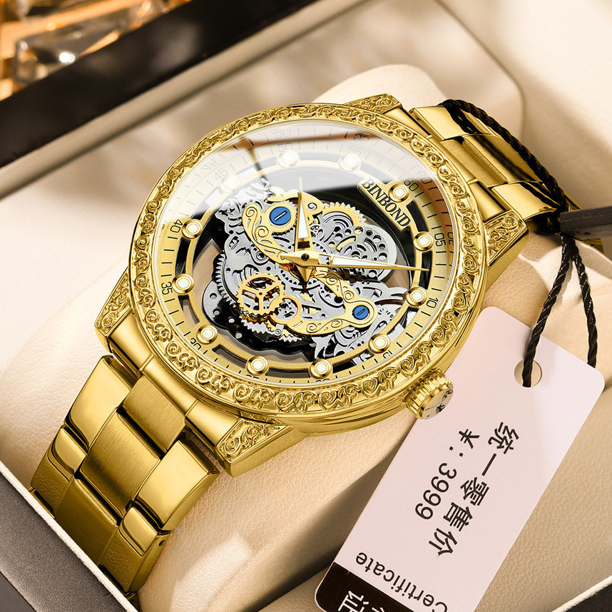 ✨2025✨ Jam tangan lelaki เพชรหรูหรา Swiss แกะสลักนาฬิกากลไกอัตโนมัติผู้ชายกันน้ําไม่มีฤดูใบไม้ผลิ Ho