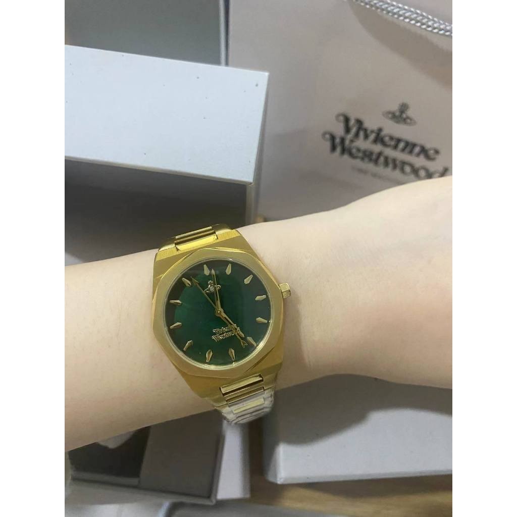 นาฬิกา Vivienne Westwood นาฬิกาข้อมือผู้หญิง นาฬิกาผู้หญิง แบรนด์เนม Brandname รุ่น VV244GRGD VV244SLSL VV244GDGR 34mm - รูปที่ 2