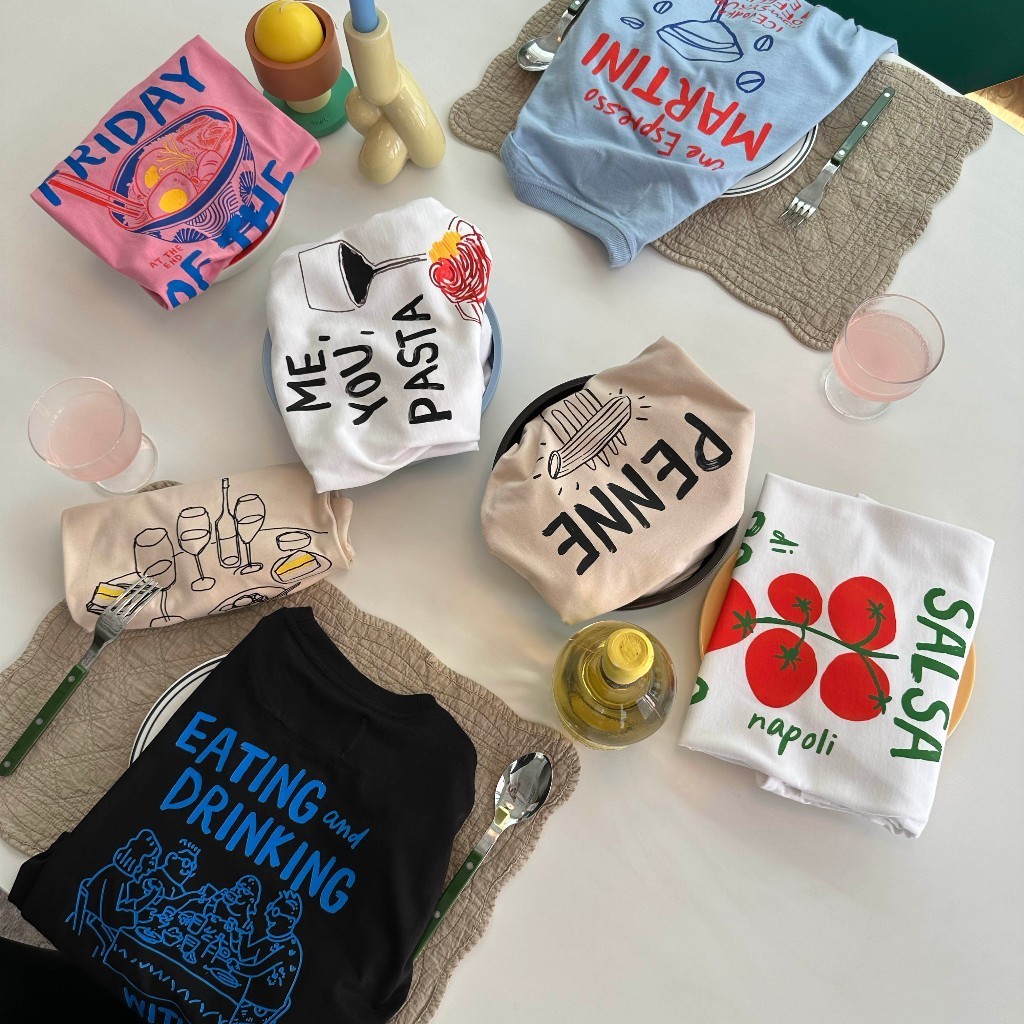 ( จัดส่ง 24 ชั่วโมง )Maise STUDIO PASTA WINE PENNE SALSA EATING (unisex)