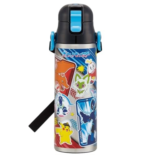 Skater Stainless Steel Water Bottle for Kids, Direct Drink, 580ml, Pokémon 24, Insulated, Water Bott