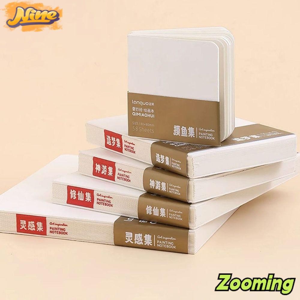 Zooming 58Sheepts Sketchbook, สมุดระบายสีแบบพกพากระดาษหนา, สมุดวาดรูปอุปกรณ์ศิลปะสร้างแรงบันดาลใจ