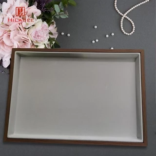 [hilabee] กํามะหยี่ถาดเครื่องประดับเคาน์เตอร์เพชรสร้อยข้อมือออแกไนเซอร์ซ้อนแว่นตา Trinket กล่องแสดงสําหรับแสดงผู้หญิงของขวัญร้าน
