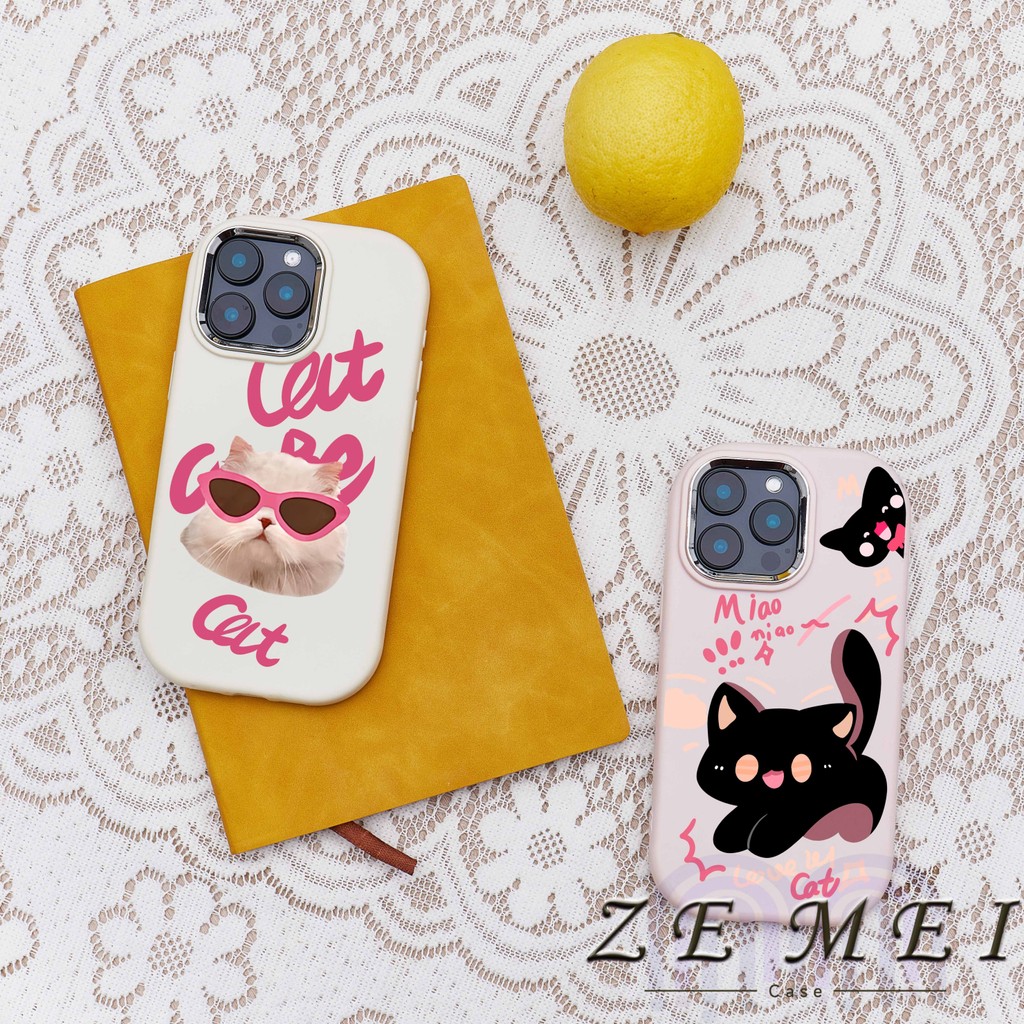 ผลิตภัณฑ์ร้อน ZE MEI CARTOON CUTE CAT CASING สําหรับ REALME 5 5I 6I 8 8I 8 PRO C1 C3 C15 C30 C30S C3