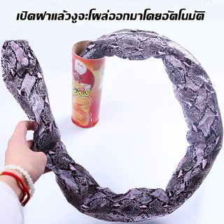 【COD】ของเล่นงูปลอม มันฝรั่งทอด งู สามารถเล่นตลก ชิป ของเล่นตลก กระป๋องมันฝรั่งทอดใบไม้ผลิงูปาร์ตี้ของขวัญ