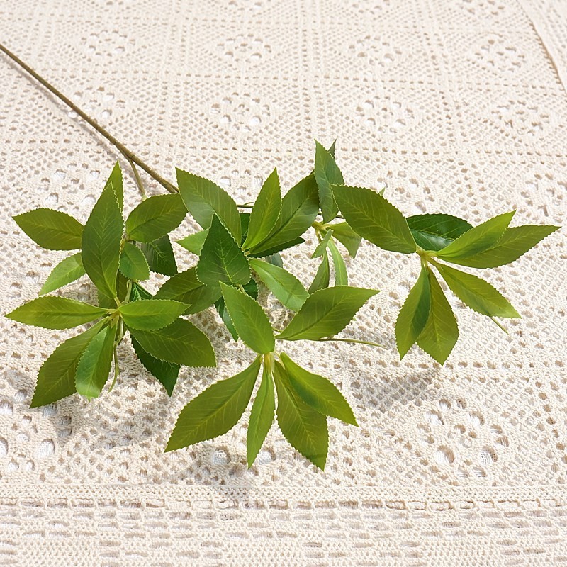 3-fork ประดิษฐ์ pieris Leaf Home งานแต่งงานการถ่ายภาพพืช Wall ภูมิทัศน์ตกแต่งดอกไม้ปลอม