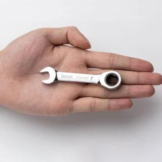 จัดส่งจากประเทศไทยBLOOMZO 1 ชิ้น Stubby ประแจเดี่ยว, 72 ฟัน 6-19 มม. Ratchet Socket Spanner, ด้ามสั้นเหล็ก Reversible Combination Nut Repair เครื่องมือ