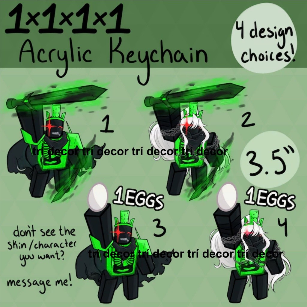 Forsaken พวงกุญแจอะคริลิค 1x1x1 3.5 นิ้ว