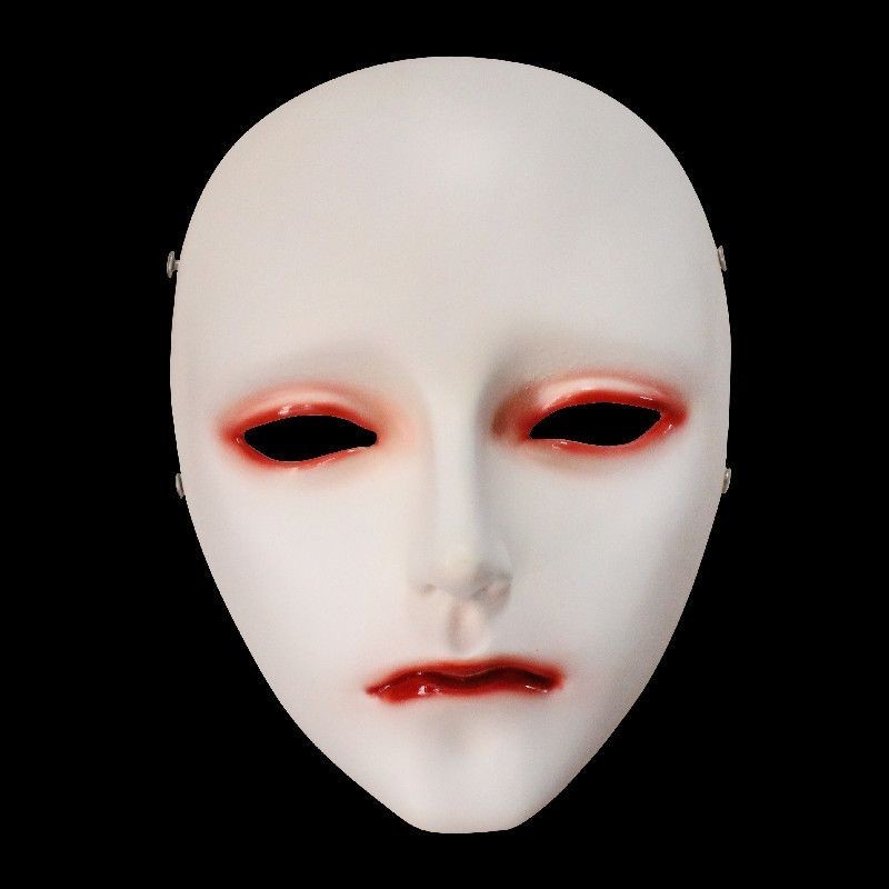 หน้ากากเรซิ่น แบบเต็มหน้า สีขาว สไตล์จีน สําหรับปาร์ตี้ฮาโลวีน