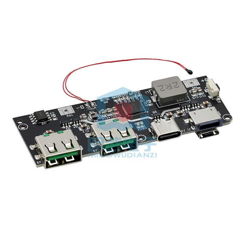 ชุดเมนบอร์ดโมดูลพาวเวอร์แบงค์ 22.5w 5 พอร์ต ชาร์จเร็ว QC4+PD3.0 diy