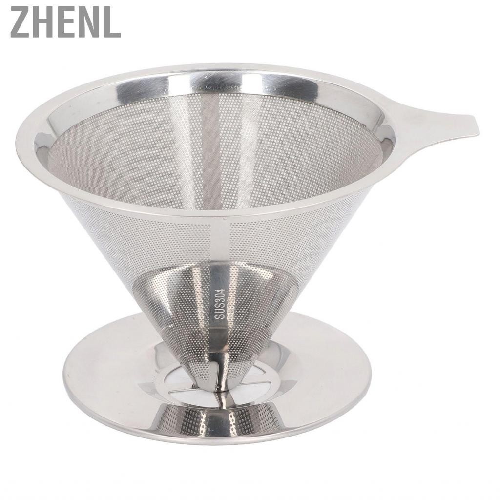 Zhenl Pour Over Coffee Dripper Micro Mesh Filter 304 Stainless Steel Slow Drip