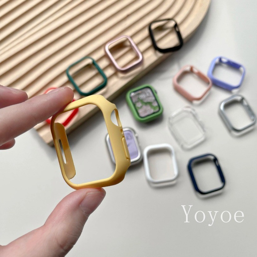 เคสกันชน แบบแข็ง PC เนื้อแมตต์ สําหรับ Apple Watch Series 49 มม. Ultra 2 9 8 42 มม. 38 มม. iWatch 7 4 5 6 SE 40 มม. 44 มม. 41 มม. 45 มม.