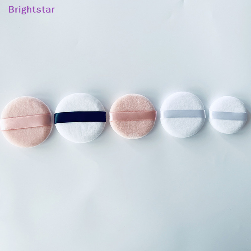 Brightstar พัฟฟองน้ําแต่งหน้า กํามะหยี่คริสตัล ทรงกลม แบบพกพา