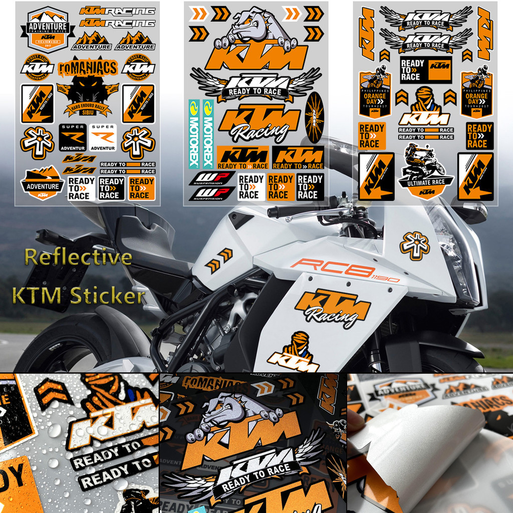 สติกเกอร์สะท้อนแสง สําหรับติดตกแต่งหมวกกันน็อครถจักรยานยนต์ KTM RC390 200 250 690 790 1090 1290GT