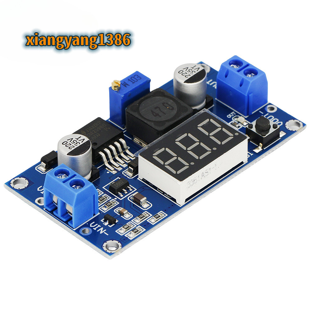 (1-5 ชิ้น) LM2596 DC-DC Step Down Converter ตัวควบคุมแรงดันไฟฟ้าจอแสดงผล LED Voltmeter4.0 ~ 40 ถึง 1.3-37V Buck อะแดปเตอร์ปรับแหล่งจ่ายไฟ
