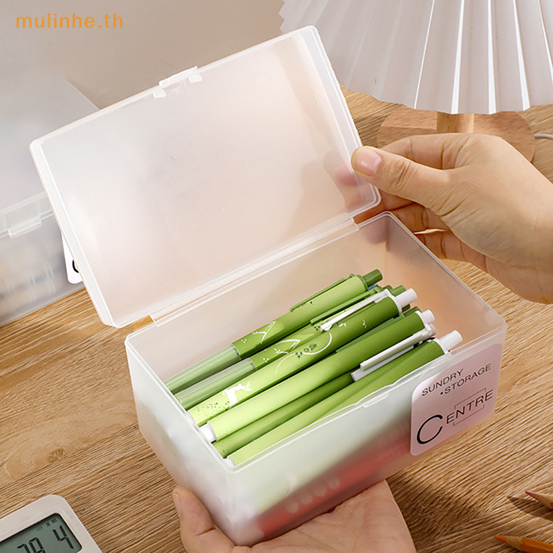 Mulinhe กล่องพลาสติกใส สําหรับใส่จัดเก็บเครื่องสําอาง โฟโต้การ์ด