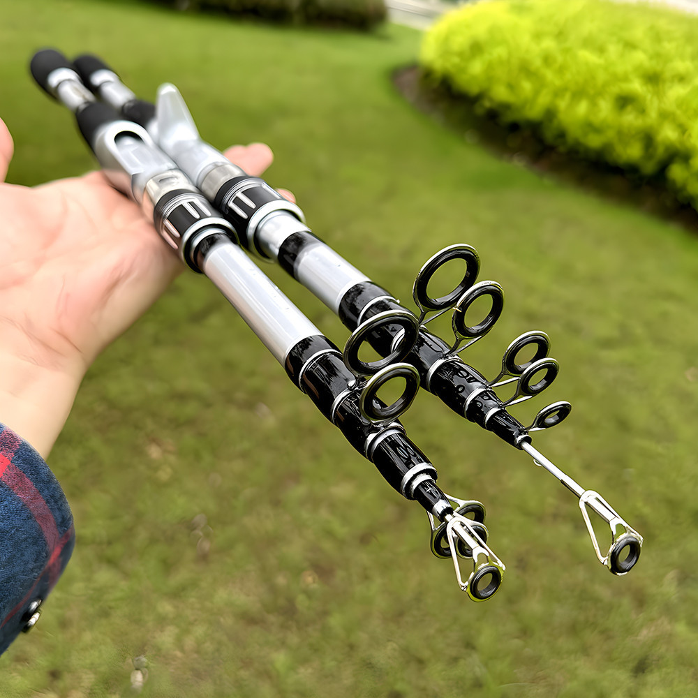 คันเบ็ดตกปลา คาร์บอนไฟเบอร์ น้ําหนักเบา กันสนิม แบบพกพา 1.6-2.4 เมตร - รูปที่ 6