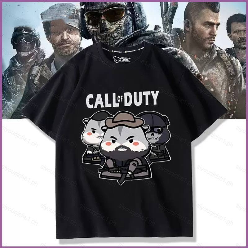 【 Sy1 】 Call of Duty COD หนูแฮมสเตอร ์ คอสเพลย ์ ผ ้ า 3D เสื ้ อยืดฤดูร ้ อนอะนิเมะแขนสั ้ นด ้ านบน
