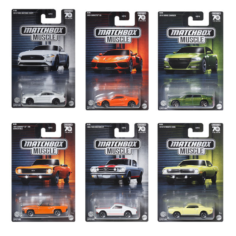 [ Btf ] MatchBox MatchBox American Series Muscle Car Ford Mustang Mark Corvette รถโมเดลรถจําลอง RVMY