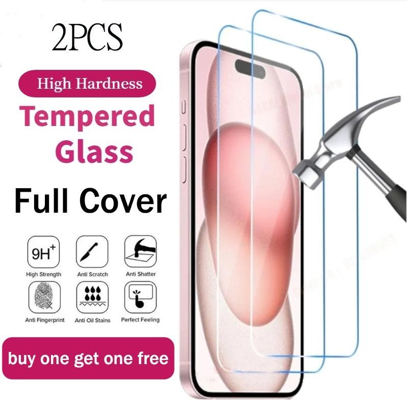 SAMSUNG 2pcs Clear 9Hกระจกนิรภัยป้องกันหน้าจอสําหรับSamsung S22 S23 Plus A14 5G A13 A12 A54 A24 A52 A72 A51 A71 A05S Anti-Scratchกลับฟิล์มเต็มโค้งอุปกรณ์เสริม