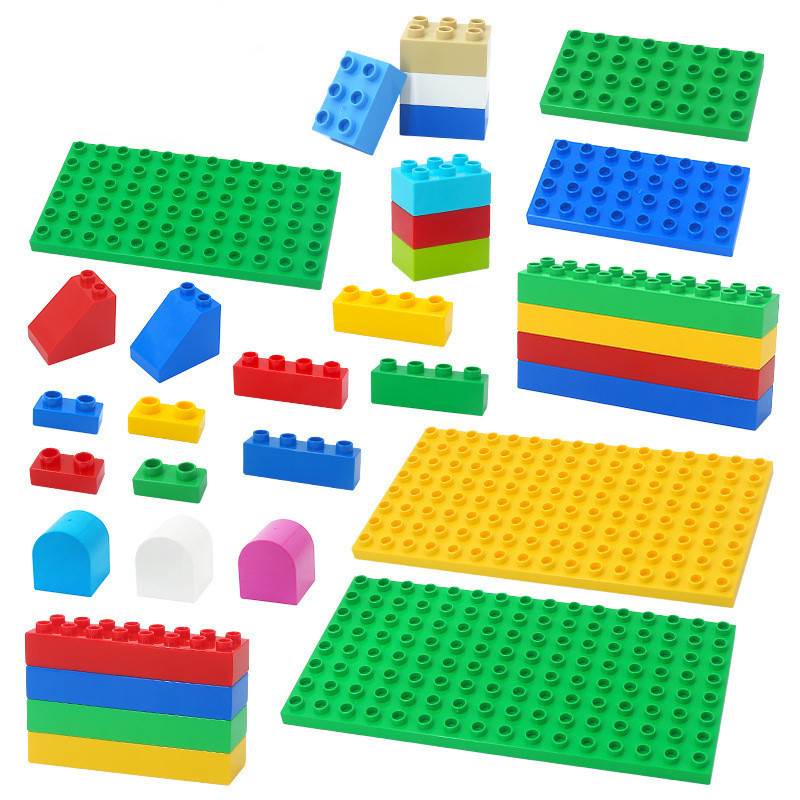 Compatible with Lego Duplo large particle building blocks ออนุภาคขนาดใหญ ่ อิฐสูงอนุบาลพื ้ นฐานประกอบของเล ่ น