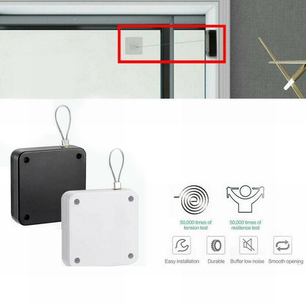 [LVDN ] Automatic Sensor Doors Closer Punch-Free Automatic Telescopic Slide Door คุณภาพดี