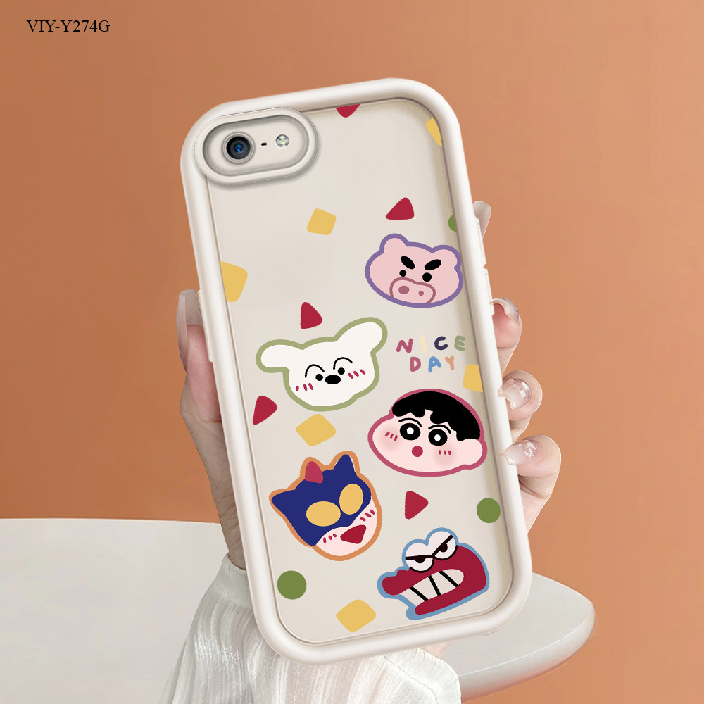 VIVO Y27 Y27S Y36 Y31 Y51 Y51A Y53S Y50 Y30 Y30i Y72 Y52 Y76 2020 2021 4G 5G เคสวีโว่ สำหรับ Cartoon Crayon Shin-chan Avatar เคสโทรศัพท์ Angel Eyes Ladder Cover