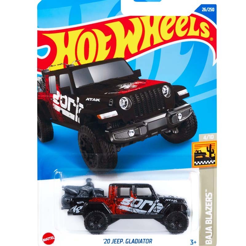 HotWheels HotWheels JEEP GLADIATOR รถออฟโรด สีดํา/JEEP GLADIATOR 26 22B