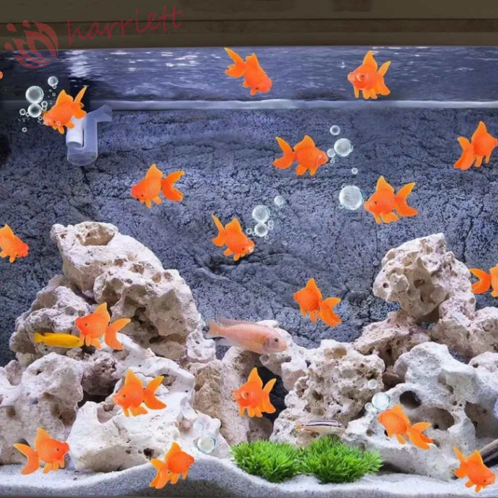 Harriett 10 ชิ ้ นย ้ ายปลาทอง , จําลองเหมือนจริงปลาทองที ่ สมจริง , ปลาทองปลอมตกแต ่ งภูมิทัศน ์ พลาสติก