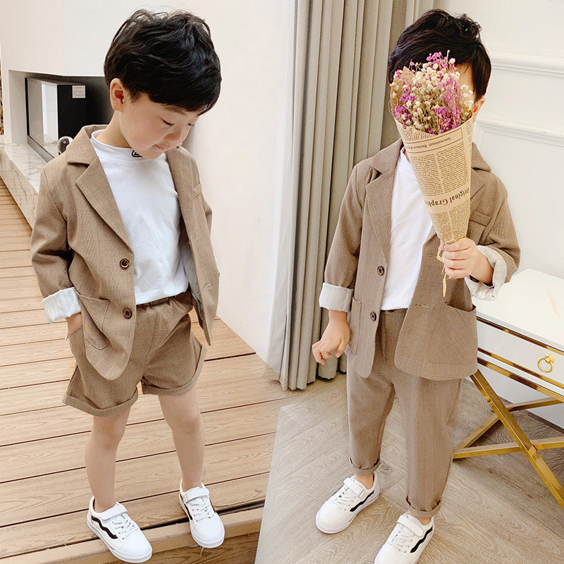 ใหม่เวอร์ชั่นเกาหลีของเสื้อผ้าเด็กชุดผู้ชายและผู้หญิงชุดลําลองสองชิ้นอินเทรนด์และน่ารักสไตล์