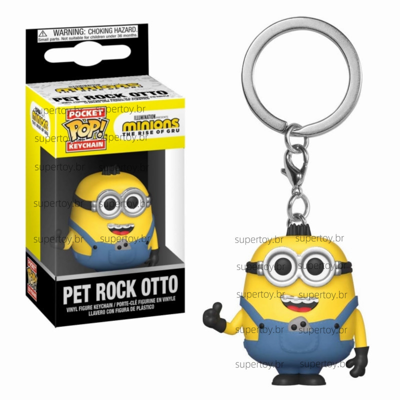 Funko Pop! พวงกุญแจเด ็ กผู ้ หญิง Minions The Rise of Gru - Pet Rock Otto